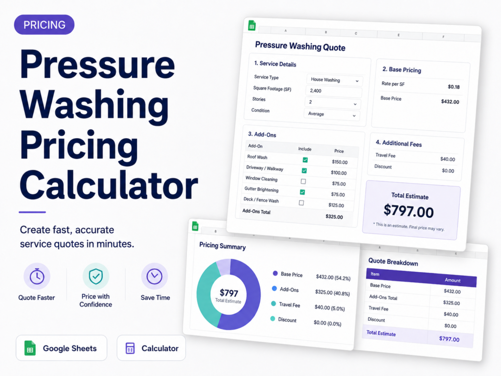 Pressure Washing Pricing Calculator